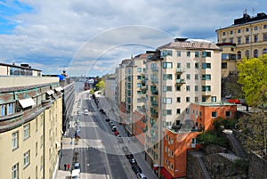 Stockholm, Sodermalm. Katarinavaggen street photo