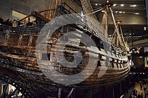 Stockholm, Sweden - 31 December 2017. Vasa Museum and Vasa Swedish Warship Built Between 1626 and 1628