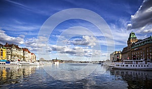 Stockholm Sweden harbour front djurgaarden