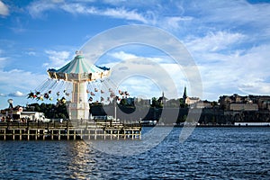 STOCKHOLM, SWEDEN - Jul 31, 2016: Grona Lund carousel