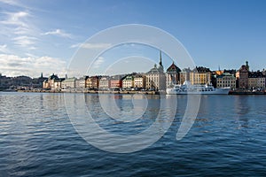 Stockholm, Sweden - October 15, 2015. Panorama of the capital from the island of Skeppsholmen.