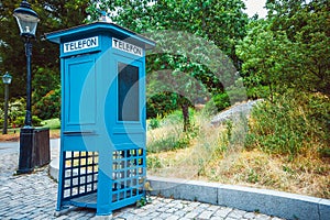 Stockholm/Sweden - : Old telephone in `Skansen` museum