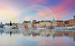 Stockholm, Sweden - panorama of the Old Town, Gamla Stan