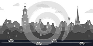 Stockholm Sweden silhouette cartoon set