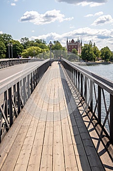 Stockholm, Sweden: Skeppsholmsbron, the bridge connecting Blasieholmen to Skeppsholmen island