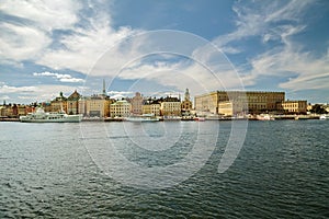 Stockholm, Sweden - view at The Old Town Gamla Stan and Royal Palace