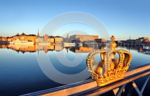 Stockholm view with crown