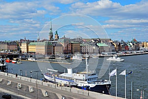 Stockholm. View of the Old Town and Slussen photo