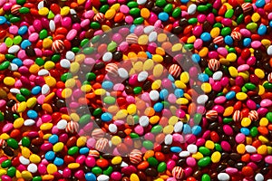 StockImage Colorful assortment of candies, a sweet temptation captured artfully