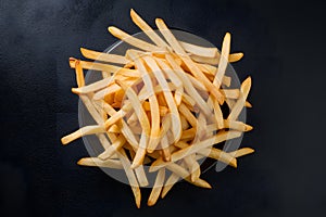 StockImage mouthwatering display of fried fries in cinematic editorial style