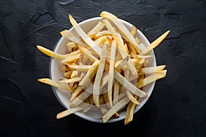 StockImage mouthwatering display of fried fries in cinematic editorial style