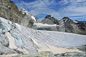 Stockji glacier and the Dent Blanche