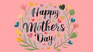 StockPhoto Happy Mothers Day women valentine birthday pastel pink background