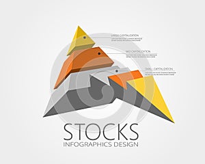 Stocks design element showing stock categorization