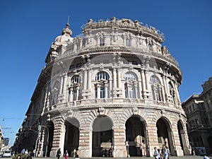 The  stocks exchange  building  in Piazza De Ferrari  photo