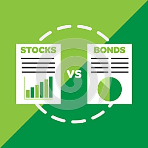 Stocks V Bonds Vector