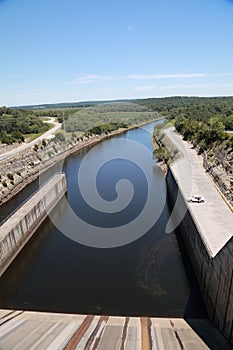 Stockton Reservoir Dam spillway