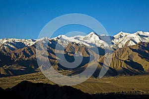 Stok Kangri Range and Leh Valley , Leh-Ladakh, India