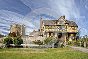 Stokesay Castle Gatehouse and South Tower, Shropshire, England.