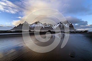 Stokksnes cape and Vestrahorn Mountain