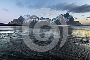 Stokksnes cape and Vestrahorn Mountain