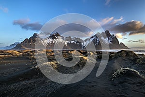 Stokksnes cape and Vestrahorn Mountain