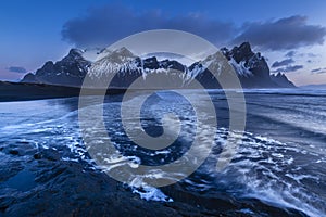 Stokksnes cape and Vestrahorn Mountain