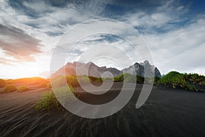 Stokksnes mountains and black desert