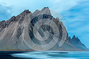 Stokksnes and the Vestrahorn South Iceland beautiful Mountain and Landscape