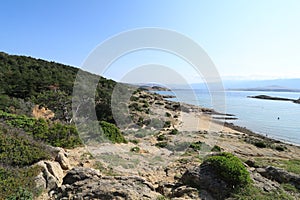 Stolac naturist stony beach on the island of Rab