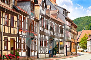 Stolberg facades in Harz mountains Germany