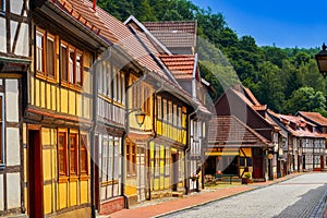 Stolberg facades in Harz mountains Germany