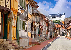 Stolberg facades in Harz mountains Germany