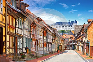 Stolberg facades in Harz mountains Germany