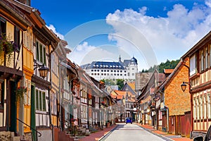 Stolberg facades in Harz mountains Germany