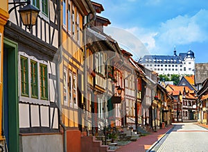 Stolberg facades in Harz mountains Germany