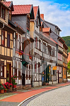 Stolberg facades in Harz mountains Germany