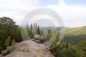 Stolby park, view from a rock