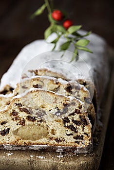 Stollen cake for christmas time