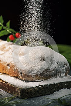 Stollen cake for christmas time