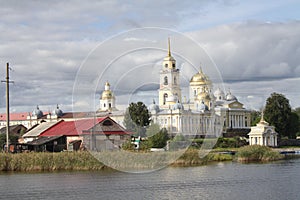 Stolobny island, Nilov Monastery, Seliger lake in Russia