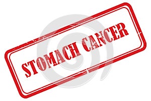 stomach cancer stamp on white