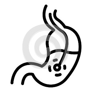 Stomach endoscopy icon, outline style