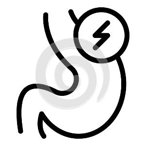 Stomach energy icon outline vector. Diet body