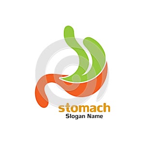 Stomach Logo concept Leaf design, template