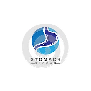 Stomach Logo vector illustration design - creative Gastroenterology Healthy Logo element icon, Stomach healthcare icon vector.