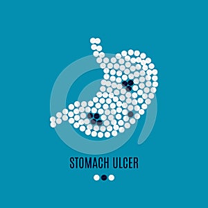 Stomach ulcer awareness pills poster