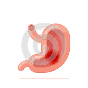 Stomach ulcer concept flat design photo