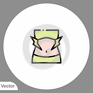 Stomach vector icon sign symbol