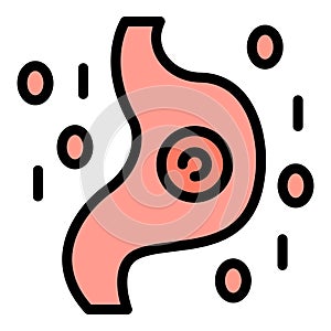 Stomach virus icon vector flat